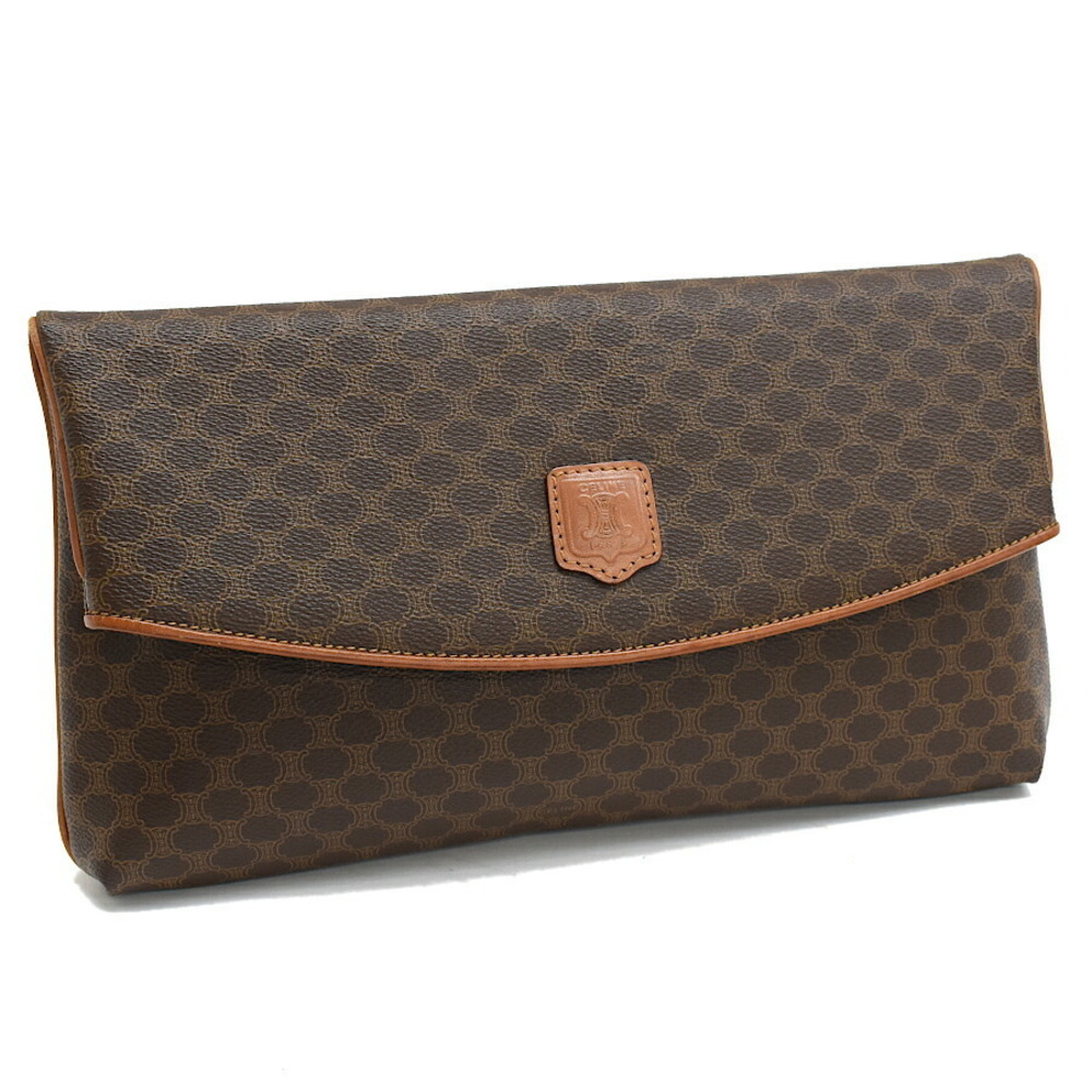 Celine clutch bag Shoulder brown Macadam